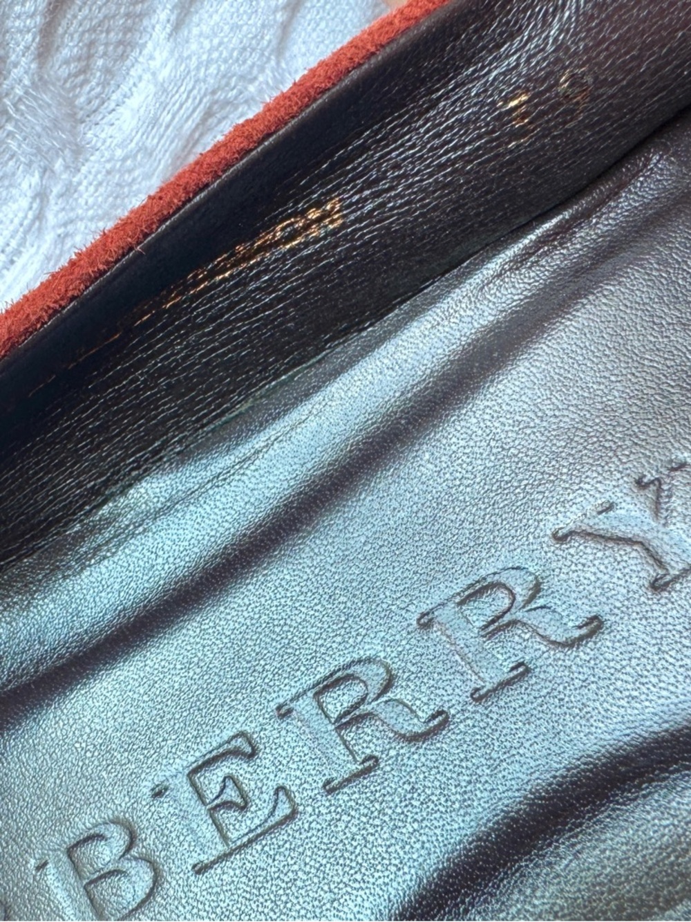 Burberry Suede Ballet Flats with Check Toe - Picture 6 of 12